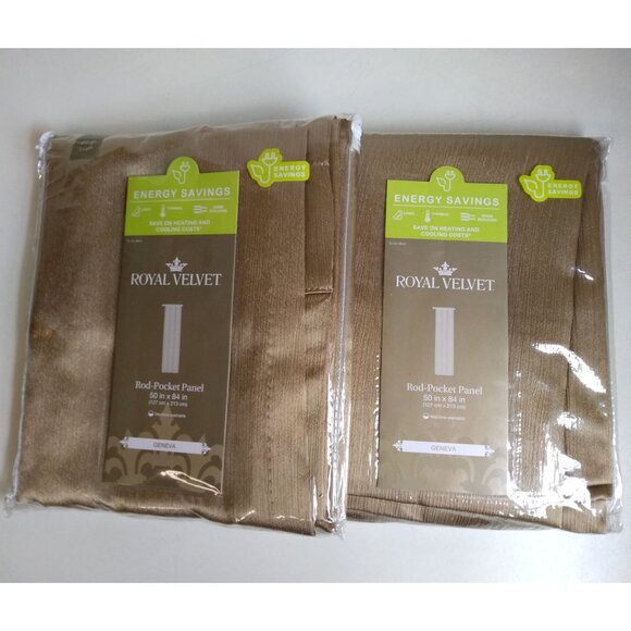 2 Pack Rod Pocket Energy Saving Curtain Panels 50 x 84"